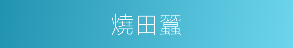 燒田蠶的同義詞