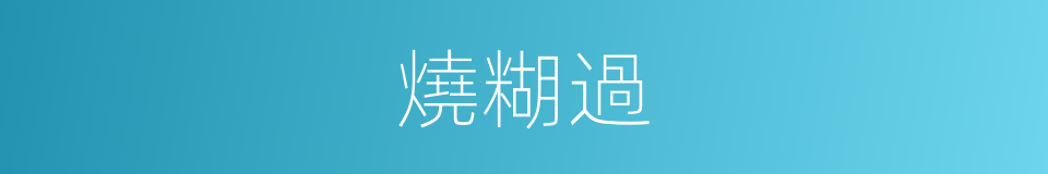 燒糊過的同義詞