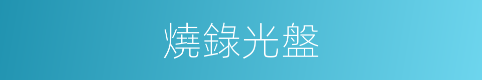 燒錄光盤的同義詞