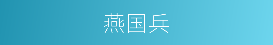 燕国兵的同义词