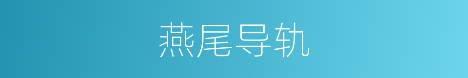燕尾导轨的同义词