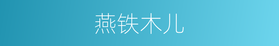 燕铁木儿的同义词