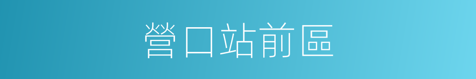 營口站前區的同義詞