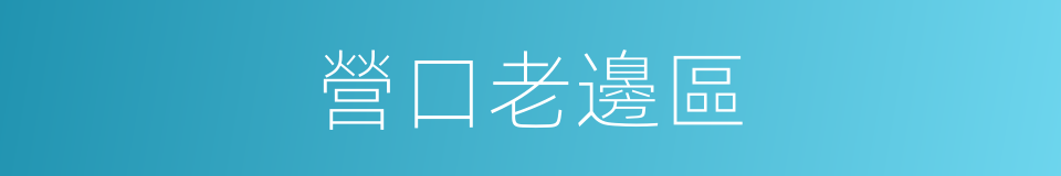 營口老邊區的同義詞