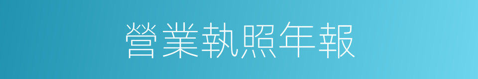 營業執照年報的同義詞