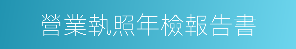 營業執照年檢報告書的同義詞