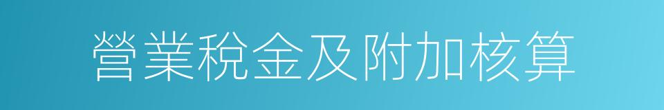 營業稅金及附加核算的同義詞