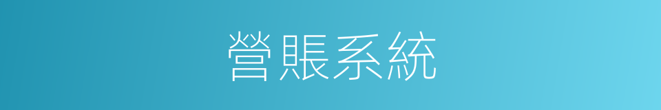 營賬系統的同義詞