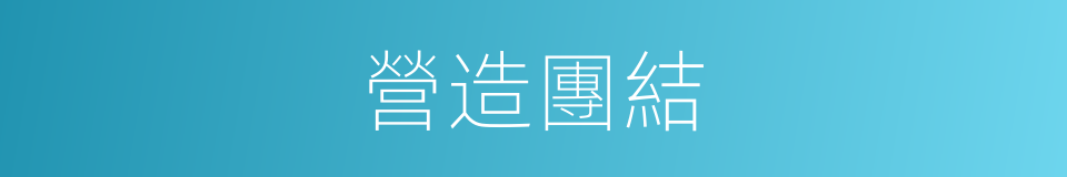 營造團結的同義詞