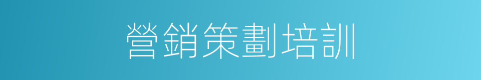 營銷策劃培訓的同義詞