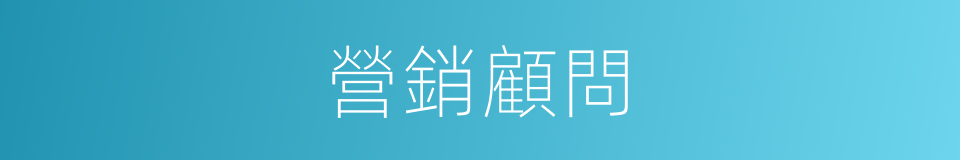 營銷顧問的同義詞