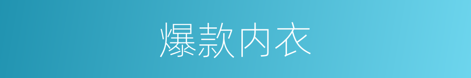 爆款内衣的同义词
