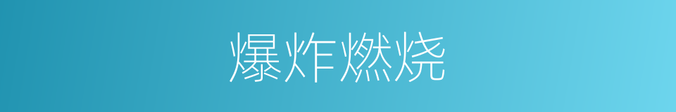 爆炸燃烧的同义词