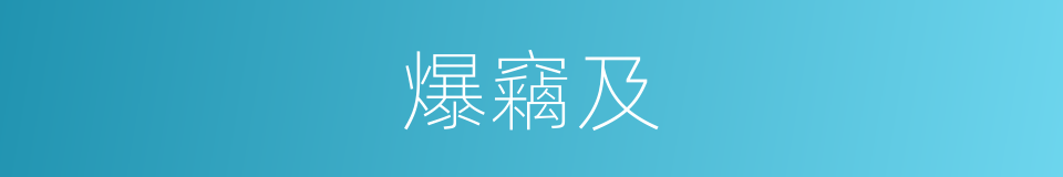 爆竊及的同義詞