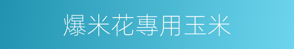 爆米花專用玉米的同義詞
