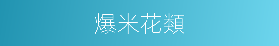 爆米花類的同義詞
