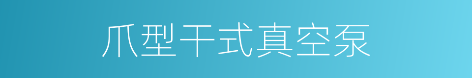 爪型干式真空泵的同义词
