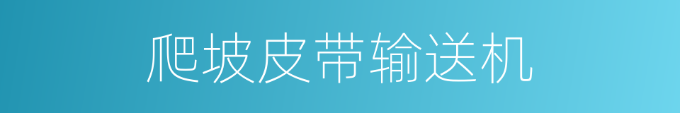 爬坡皮带输送机的同义词