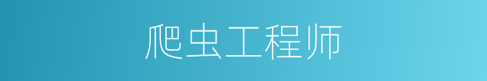 爬虫工程师的同义词