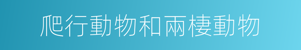 爬行動物和兩棲動物的同義詞