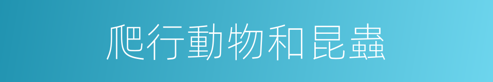 爬行動物和昆蟲的同義詞