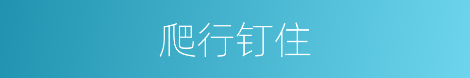 爬行钉住的同义词