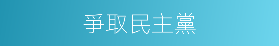 爭取民主黨的同義詞