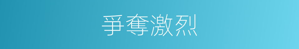 爭奪激烈的同義詞