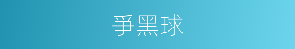 爭黑球的同義詞