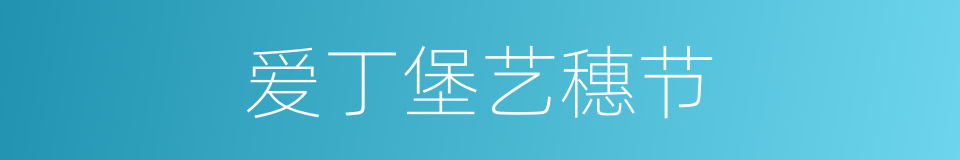 爱丁堡艺穗节的同义词