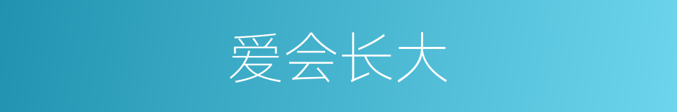 爱会长大的同义词