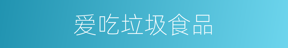 爱吃垃圾食品的同义词