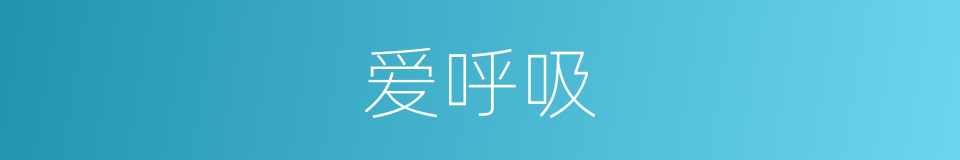 爱呼吸的同义词