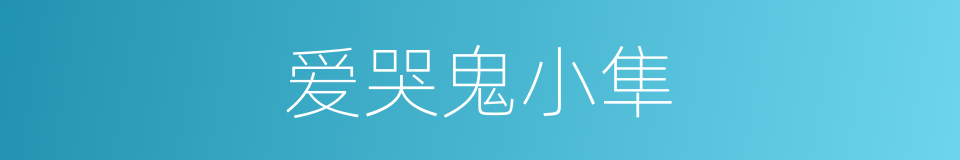 爱哭鬼小隼的同义词
