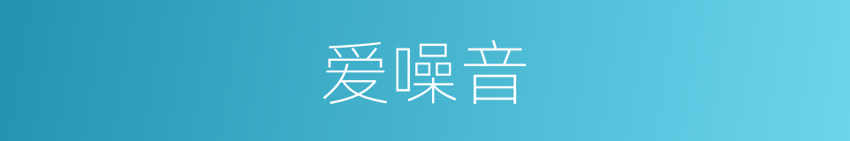 爱噪音的同义词