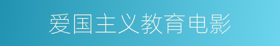 爱国主义教育电影的同义词