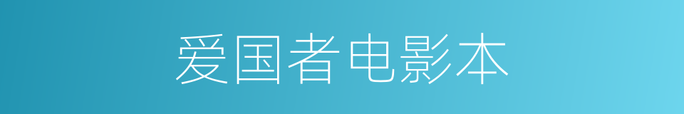 爱国者电影本的同义词