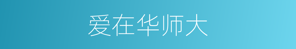 爱在华师大的同义词