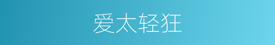 爱太轻狂的同义词