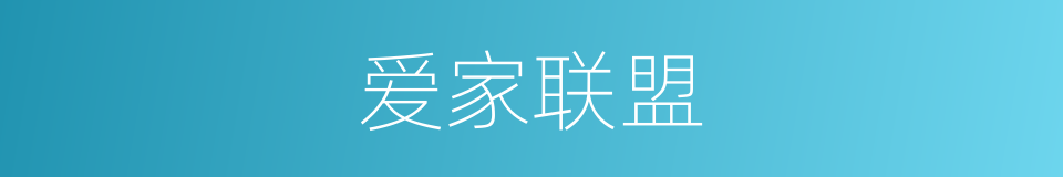 爱家联盟的同义词