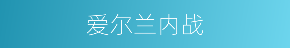 爱尔兰内战的同义词