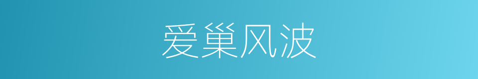 爱巢风波的同义词