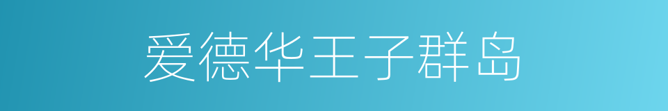 爱德华王子群岛的同义词