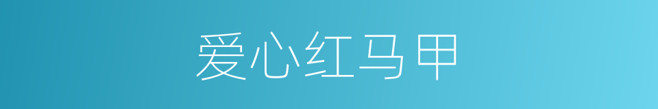 爱心红马甲的同义词