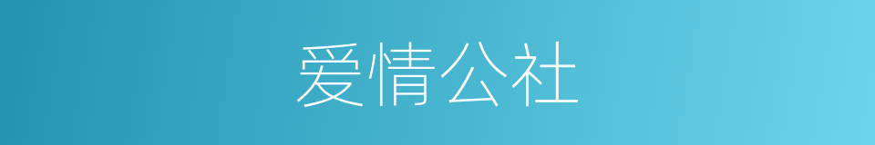 爱情公社的同义词