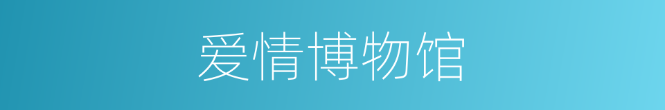 爱情博物馆的同义词