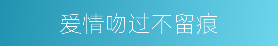 爱情吻过不留痕的同义词