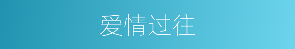 爱情过往的同义词
