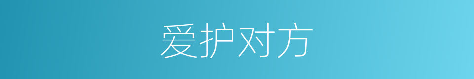 爱护对方的同义词