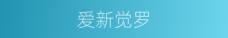 爱新觉罗的意思